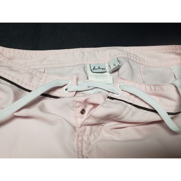 Hurley Pink White w. Brown Trim Board Shorts w. Small Pocket on The Side Size 0 - Picture 4 of 7
